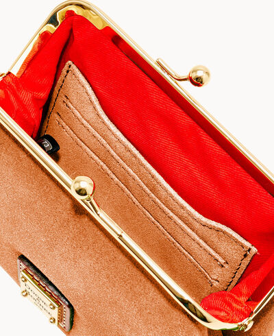 Suede Large Frame Purse