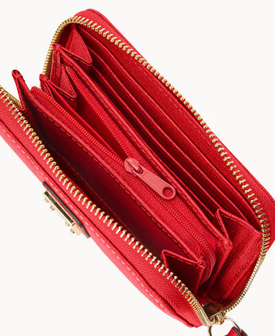 Saffiano Medium Zip Around Credit Card Case