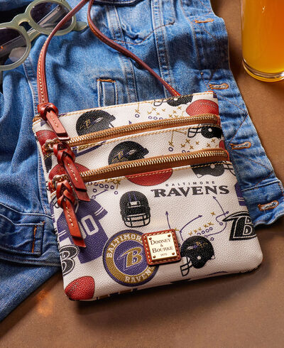 NFL Ravens N S Triple Zip Crossbody