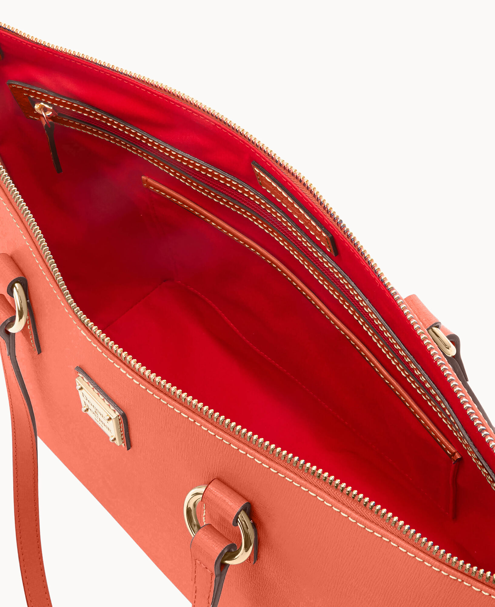 Dooney and bourke shop saffiano willa zip satchel