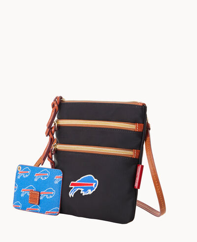 NFL Bills North South Triple Zip w ID holder
