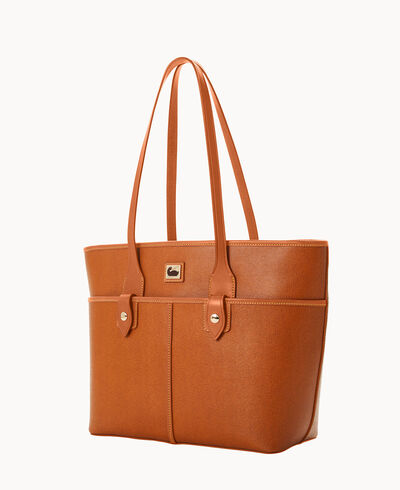 Camden Saffiano Double Pocket Tote