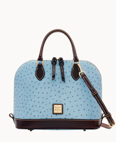 Ostrich Zip Zip Satchel