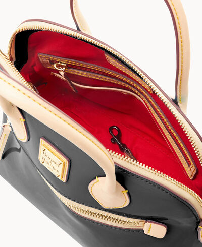 Patent Domed Satchel