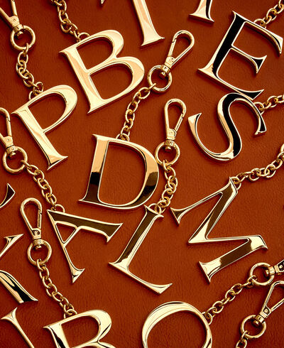 Monogram Pendant Key Chain Letter A