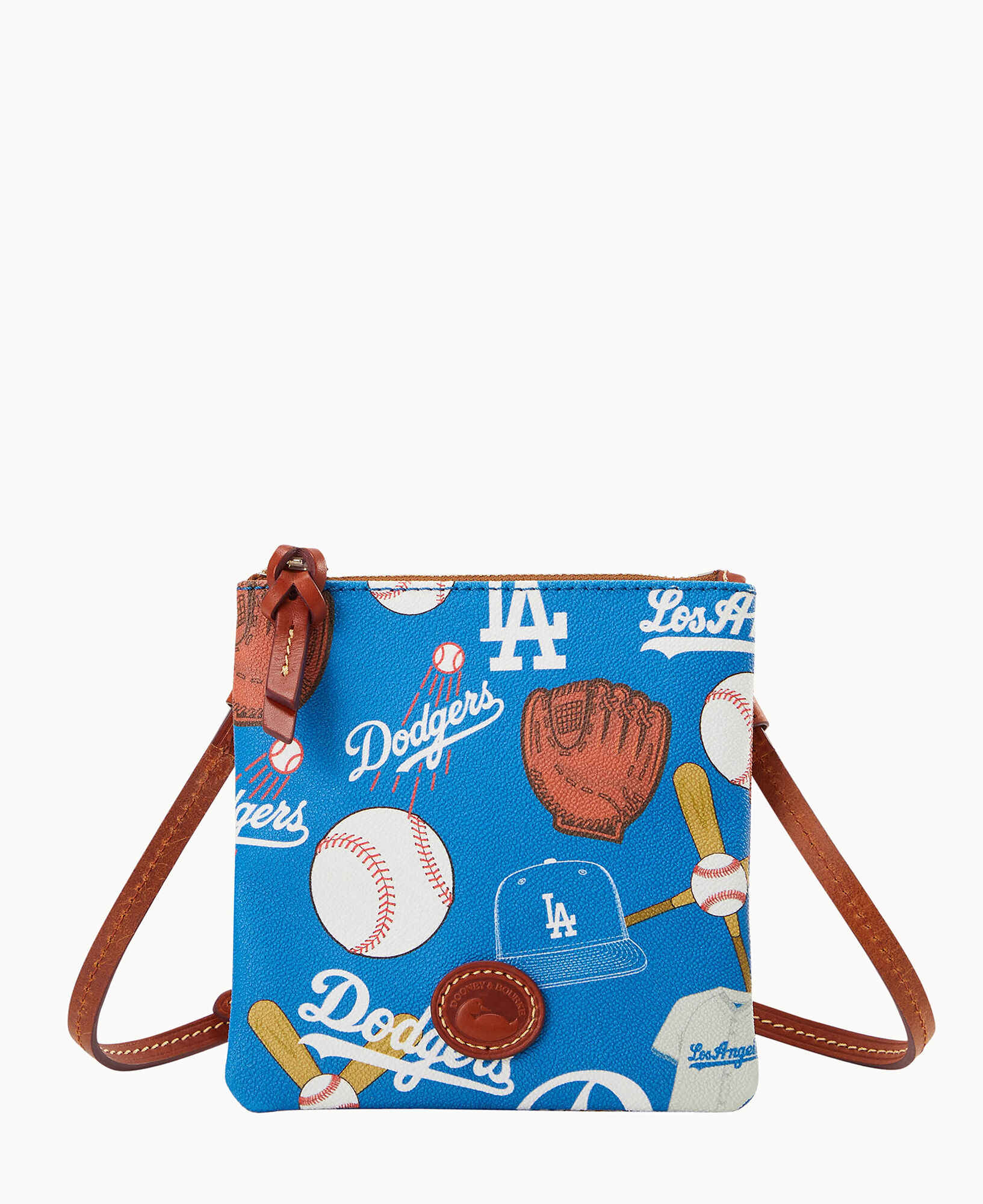 Dooney Bourke MLB Dodgers Small North South Top Zip Crossbody