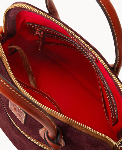 Suede Domed Satchel