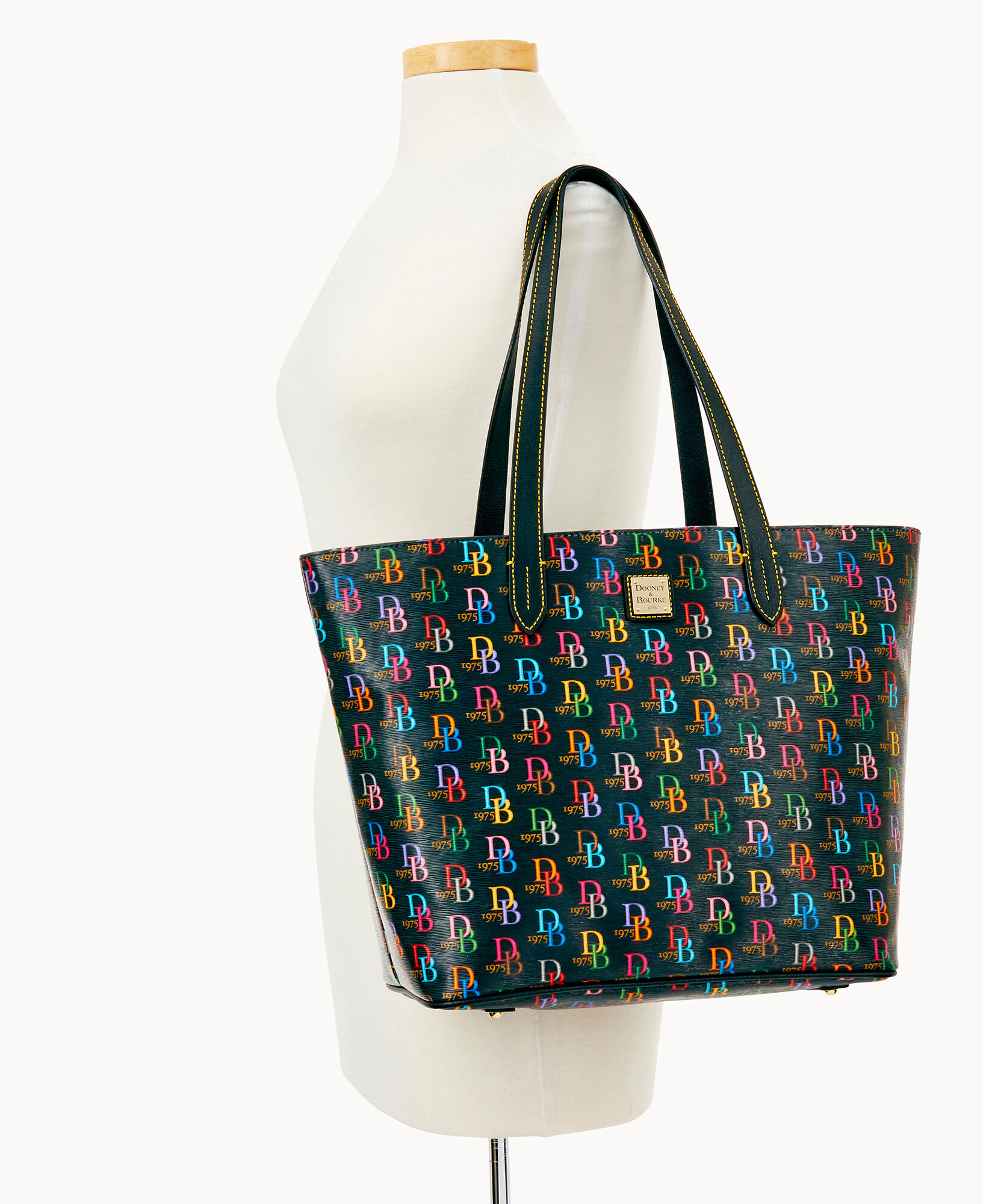 Dooney Bourke DB75 Multi Lg Zip Top Shopper Slim Wristlet