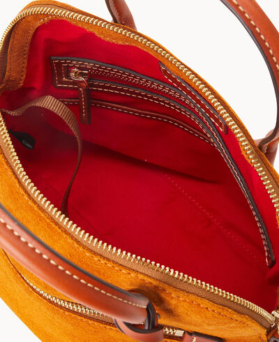 Suede Domed Satchel