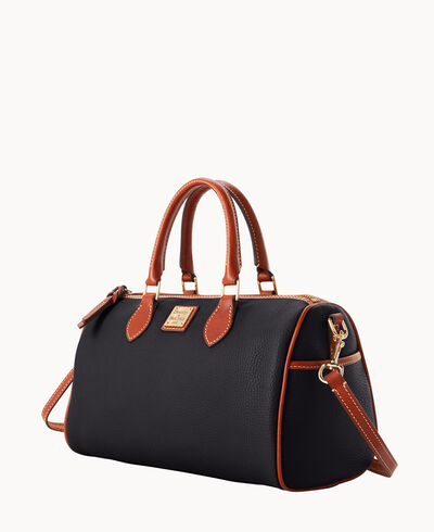 Pebble Grain Side Pocket Satchel