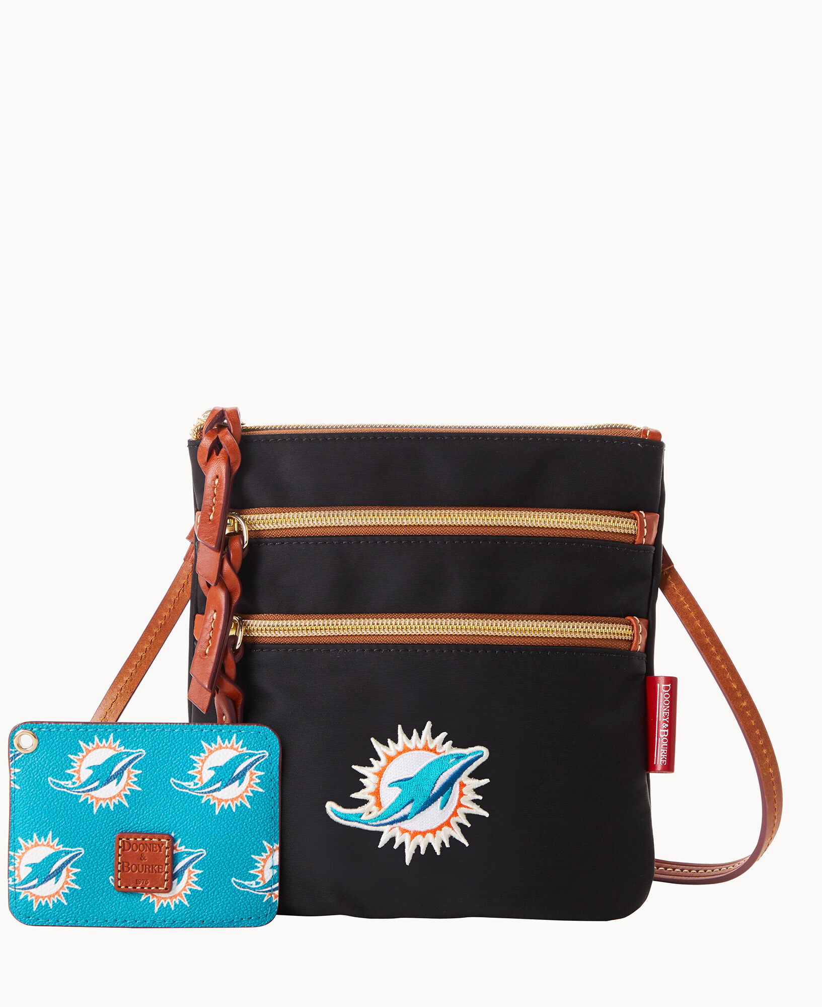 Dooney and bourke nylon north south triple zip clearance