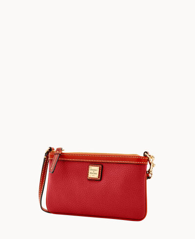 Pebble Grain Large Slim Wristlet