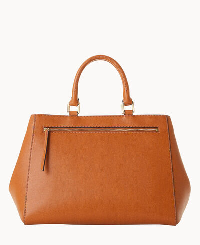 Saffiano Zip Satchel