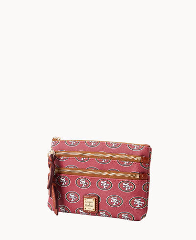 NFL 49ers Triple Zip Wristlet