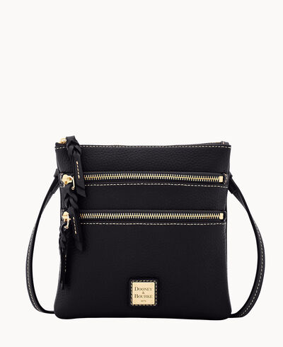 Pebble Grain North South Triple Zip