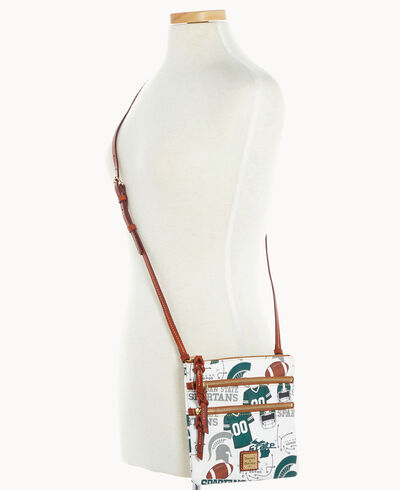 NCAA Michigan State N S Triple Zip Crossbody