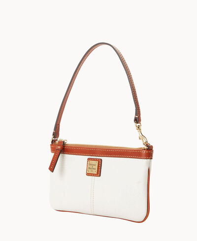 Pebble Grain Large Slim Wristlet