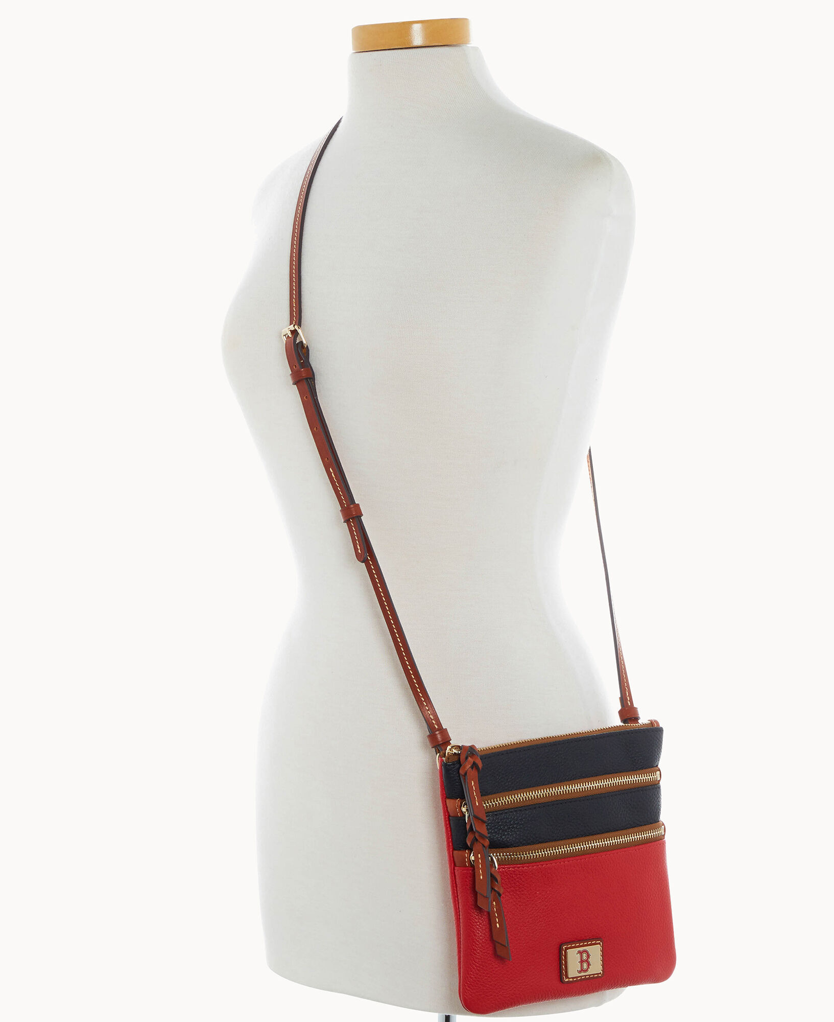 Dooney & Bourke MLB Red Sox Triple Zip Crossbody
