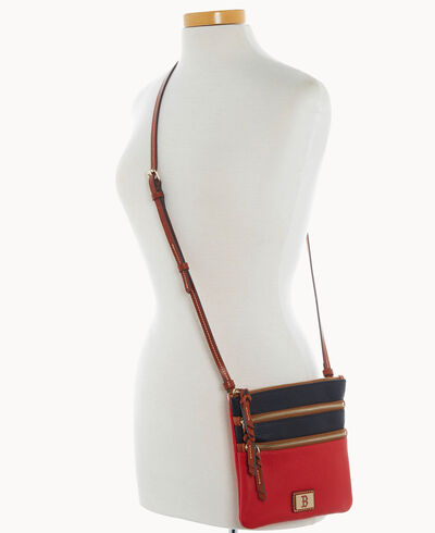MLB Red Sox Triple Zip Crossbody