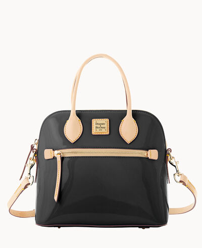 Patent Domed Satchel