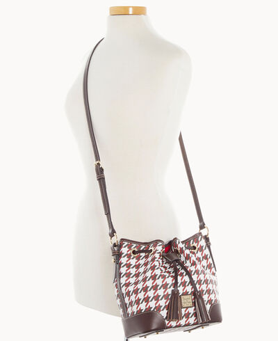 Houndstooth Crossbody Drawstring