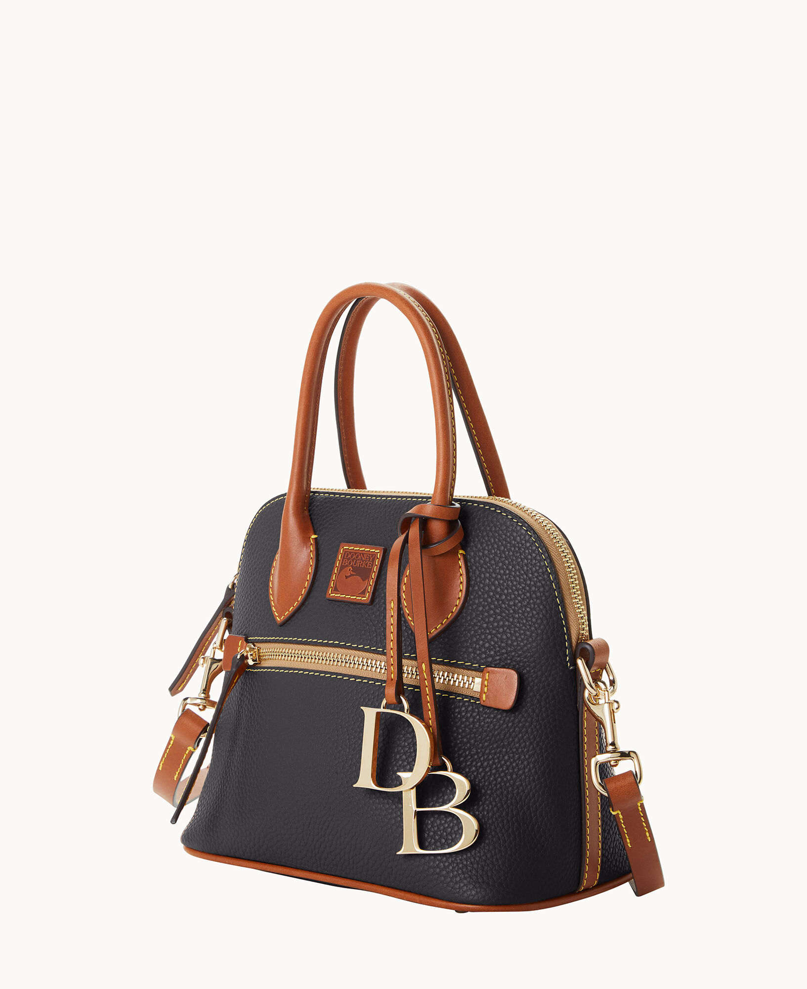 Pebble Grain Small Domed Satchel