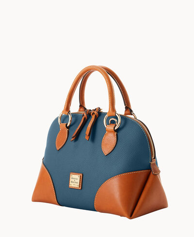 Pebble with Florentine Trim Domed Satchel