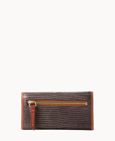 Embossed Lizard Continental Clutch