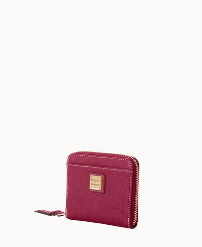 Saffiano Small Zip Around Wallet