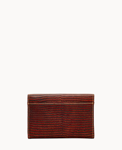 Embossed Lizard Flap Wallet