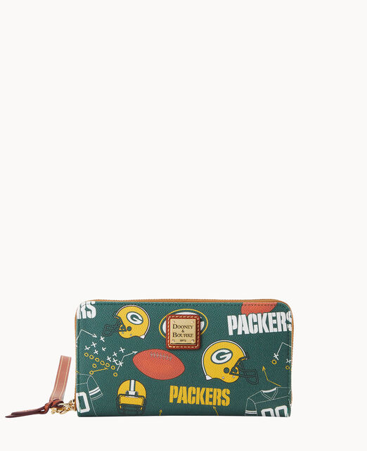 NFL Packers Large Zip Around Wristlet