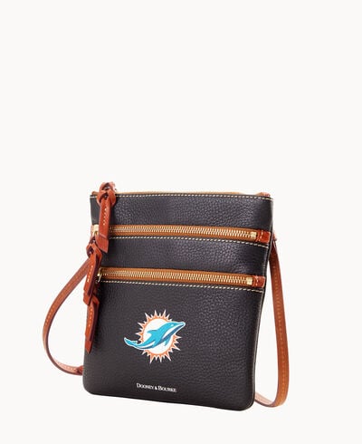 NFL Dolphins Triple Zip Crossbody