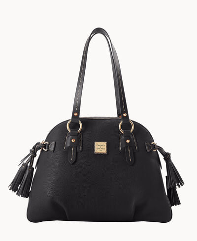Pebble Grain Domed Satchel