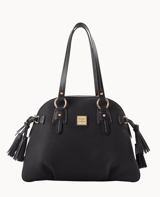 Pebble Grain Domed Satchel