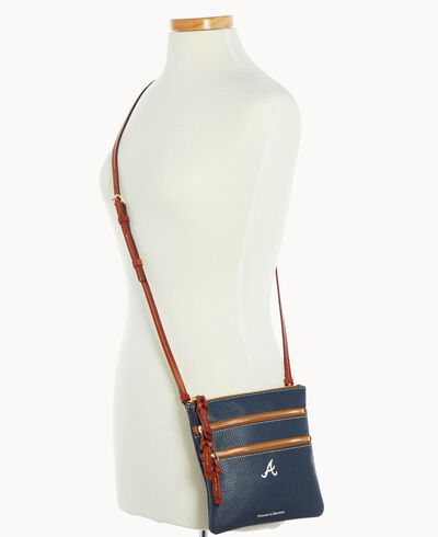 MLB Braves N S Triple Zip Crossbody