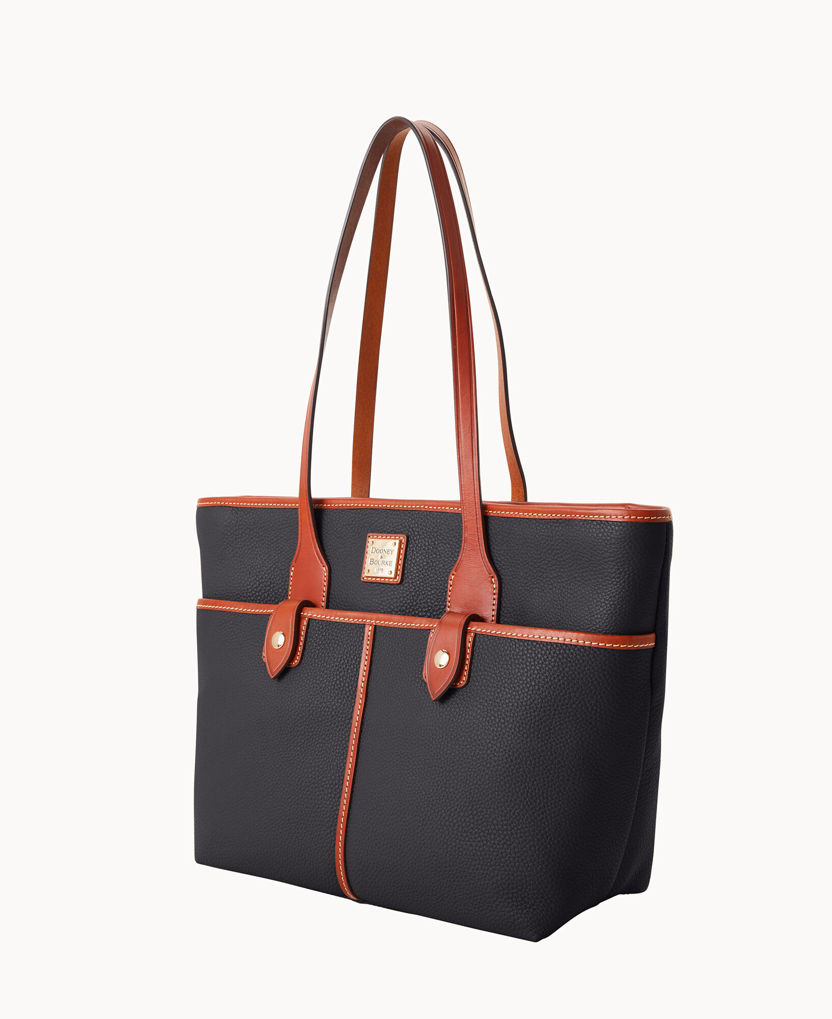 Dooney & bourke pebble grain double pocket satchel on sale
