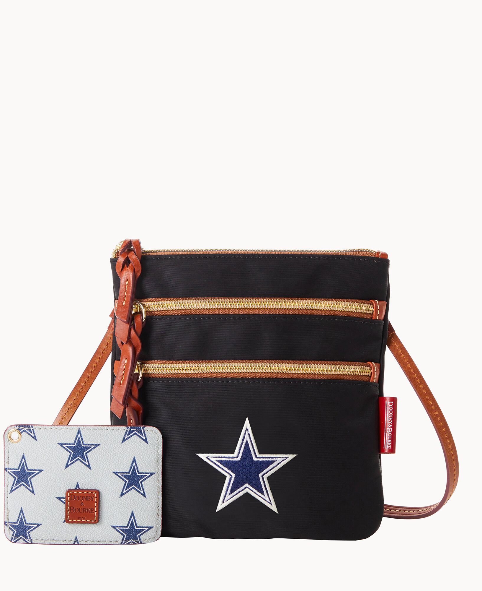 Dooney Bourke NFL Cowboys North South Triple Zip w ID holder