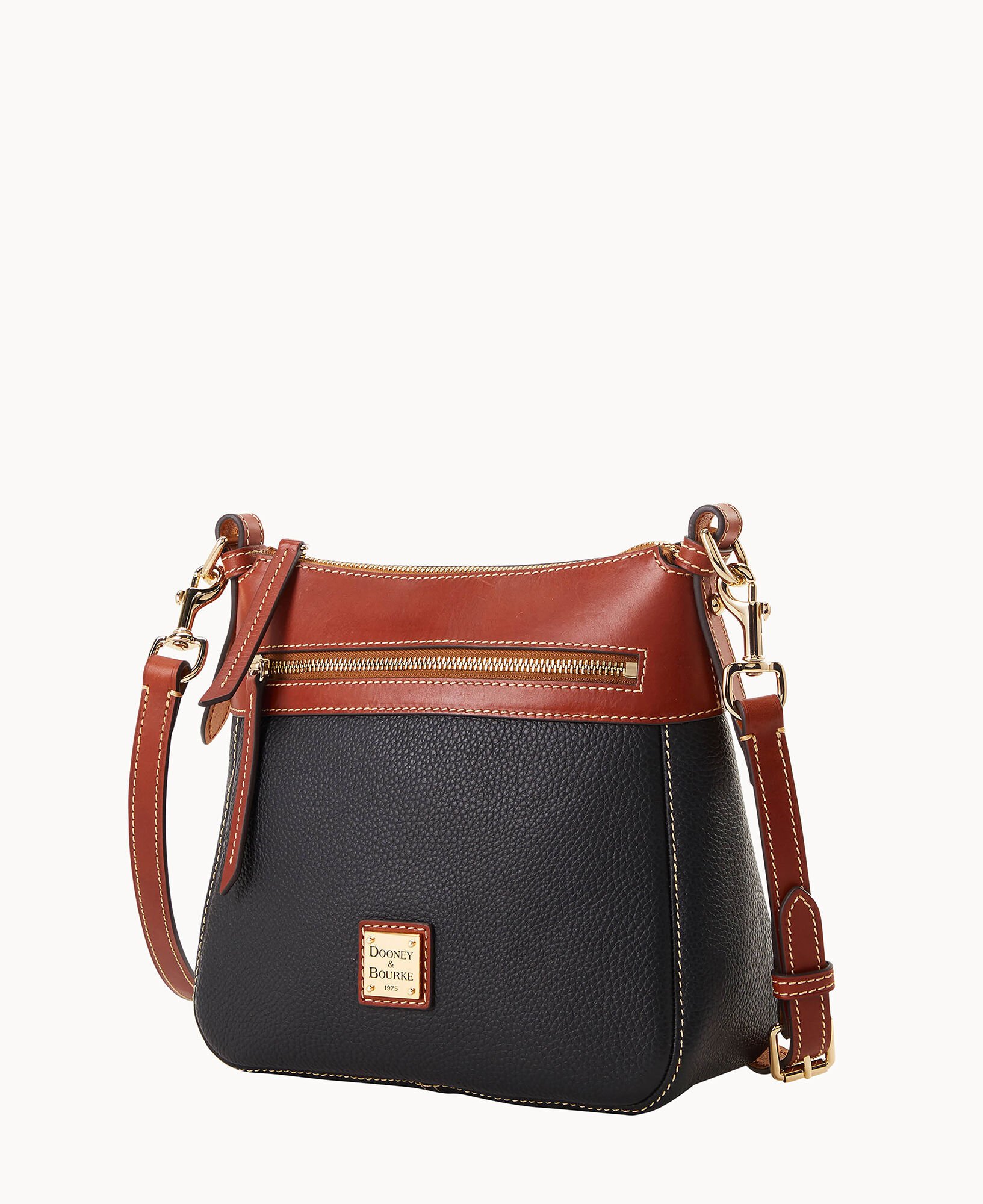 Dooney Bourke Pebble Grain Crossbody 25 Black Leather