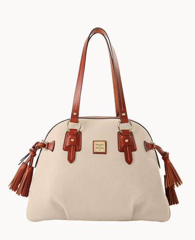 Pebble Grain Domed Satchel
