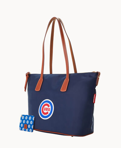 MLB Cubs Top Zip Tote w ID Holder