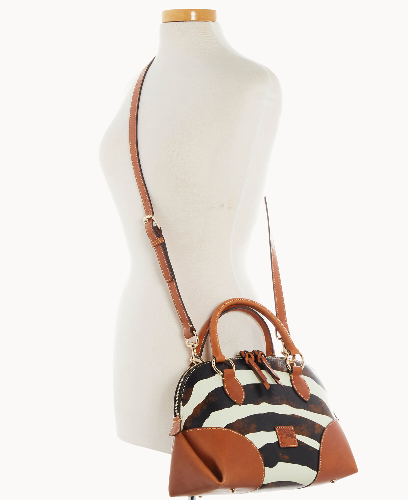 Dooney Bourke Zebra Printed Satchel Bag - Zebra