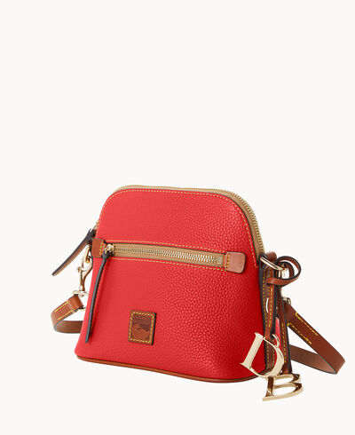 Pebble Grain Domed Crossbody