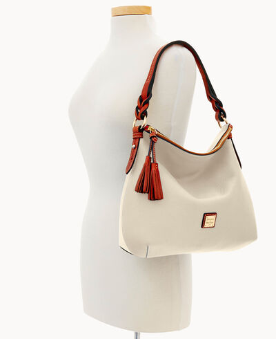 Pebble Grain Twist Strap Hobo