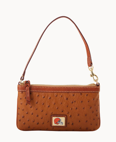 NFL Browns Large Slim Wristlet
