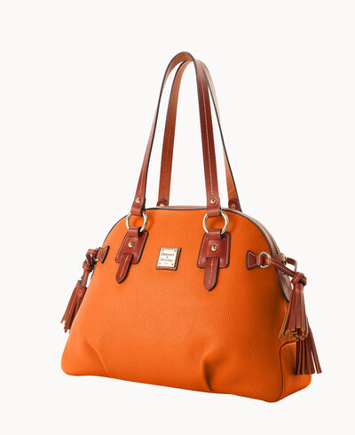 Pebble Grain Domed Satchel