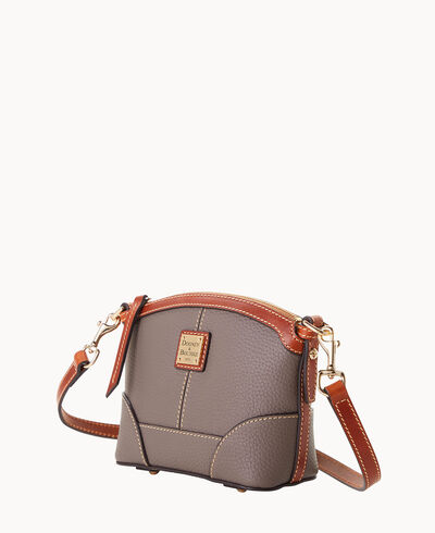 Pebble Grain Mini Domed Crossbody