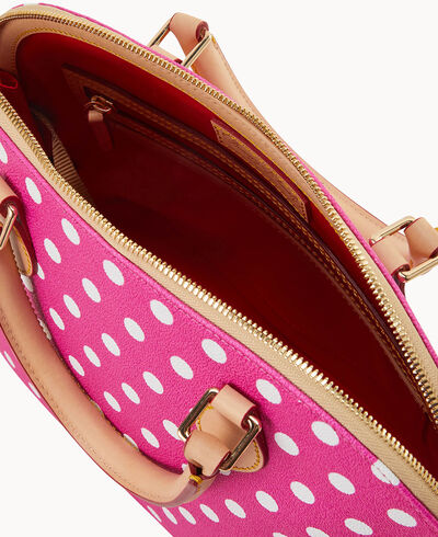 Polka Dot Zip Zip Satchel