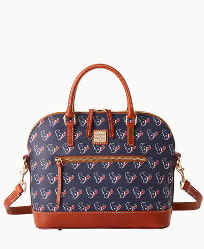 NFL Texans Domed Zip Satchel