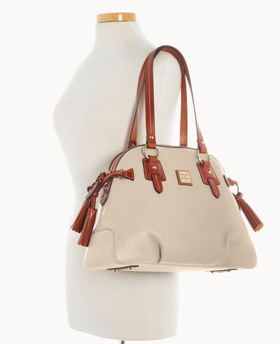 Pebble Grain Domed Satchel