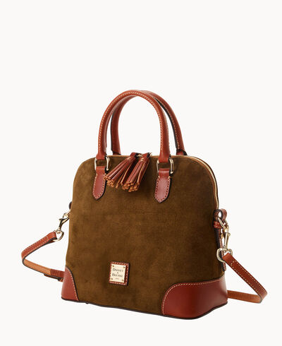 Suede Domed Satchel